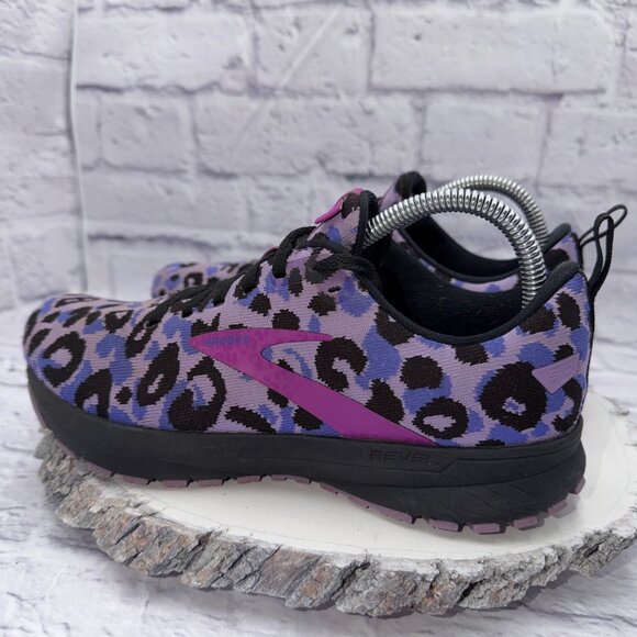 Brooks Revel 5 Shoes Womens Size 8.5 Running Athletic Leopard Print Sneakers - Picture 5 of 14